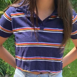 Pacsun cropped collared tee